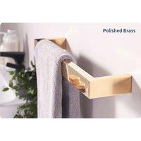 Towelrads Elcot Single Towel Bar Close Ended , 23W - Polished Brass, Gold
