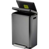 EKO X Cube 45L Titanium Pedal Bin - Grey, Grey