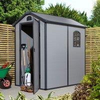 Rowlinson Airevale 4X6 Apex Plastic Shed - Light Grey, Grey