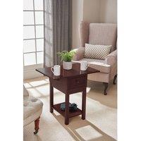 Greenhurst Kilburn Drop Leaf End Table Mahogany Finish, Brown