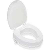 Croydex Caragh Raised Toilet Seat with Lid - White, White
