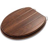 Croydex Molvena Effect T&G Toilet Seat - Mahogany