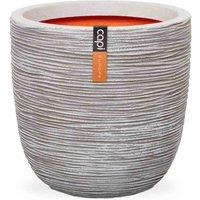 Capi Europe Ball Planter Rib NL 43x41 - Ivory, White