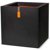 Capi Europe Square Smooth PLanter NL 40x40x40- Black, Black