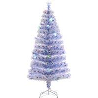 Bon Noel 5ft Snowy Pre-Lit Artificial Christmas Tree with 20 LED Lights, Blue