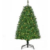 Bon Noel 4ft Green Pre-Lit Artificial Christmas Tree with 200 Warm White LED Lights, Green
