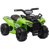 HOMCOM Kids Ride-on Four Wheeler ATV Car w/ Headlights Green, Green