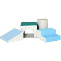 Jouet Kids 4 Piece Soft Foam Puzzle Play Blocks Set - Light Grey/Blue/Green, Multi