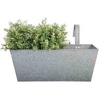 Esschert Design Balcony Planter, Silver