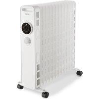 Igenix 2.5kw Oil Filled Radiator w/Overheat Protection White, White