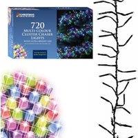 Christmas Workshop 10.4m 720 LED Multi-Colour Chaser Cluster Lights, Multi