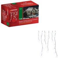 Christmas Workshop 720 LED Icicle Chaser Lights - Warm White, White