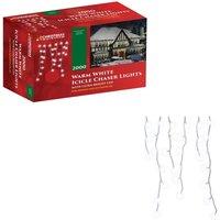 Christmas Workshop 2000 LED Icicle Chaser Lights - Warm White, White