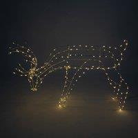 Christmas Workshop 250 LED Light Up Grazing Reindeer - Warm White, White