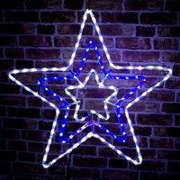 Christmas Workshop 5m 120 LED Blue/White Star Rope Light, Blue