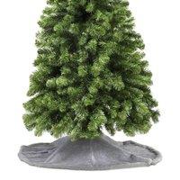 Christmas Workshop Light Grey Short Smooth Faux Fur Tree Skirt, Grey