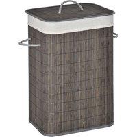 HOMCOM Collapsible Laundry Basket with Lid, Handles & Removable Lining - Grey, Grey