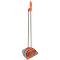Charles Bentley Brights Long Handled Dustpan & Brush Set - Orange, Orange