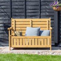 Airwave 2 Seater Storage Bench - Natural, Brown