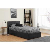 Birlea 90Cm Berlin Birlea Ottoman Bed Black Faux Leather, Black