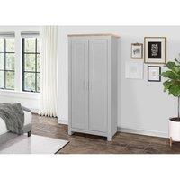 Birlea Highgate 2 Door Wardrobe Grey And Oak, Grey