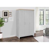 Birlea Highgate 3 Door Wardrobe Grey And Oak, Grey