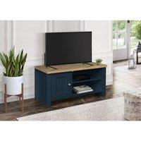 Birlea Highgate Small TV Unit Navy And Oak, Blue