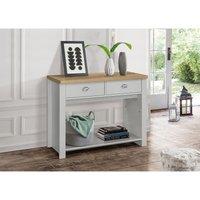 Birlea Highgate 2 Drawer Console Table Grey And Oak, Grey