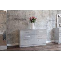 Birlea Lynx 6 Drawer Chest Grey, Grey