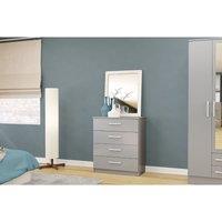 Birlea Lynx 4 Drawer Chest Grey, Grey