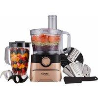Cooks Professional G3485 1kw Food Processor Black/Rose Gold, Black