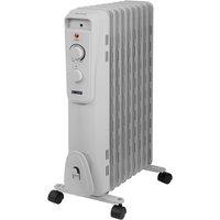 Zanussi ZOFR5004 2kW 9 Fin Oil Filled Radiator - Light Grey, Grey