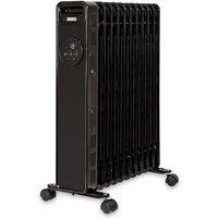 Zanussi ZOFR5005B 2.3kW Digital 11 Fin Oil Filled Radiator - Black, Black