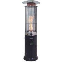Heat Outdoors Santini Eco Flame Gas Patio Heater Stainless Steel - Black, Black
