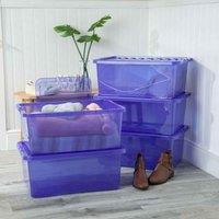Wham Set 5 Crystal 45 Litre Box & Lid - Blue, Blue