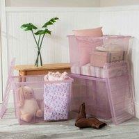 Wham Set 3 Crystal 80 Litre Box & Lid - Pink, Pink