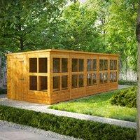 Power 20' x 8' Pent Potting Shed, Brown