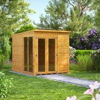 Power 6' x 8' Pent Summerhouse, Brown