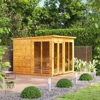 Power 8' x 8' Pent Summerhouse, Brown