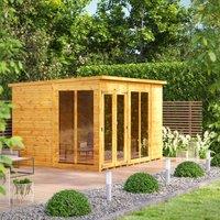 Power 10' x 8' Pent Summerhouse, Brown