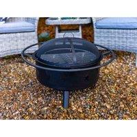 Glendale 30" Moon & star Fire Pit BBQ - Black