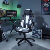 X Rocker Maverick PC Office Gaming Chair - Black & White, Black