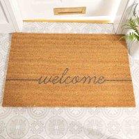 Artsy Doormats Country Home Welcome Extra Large Doormat, Brown