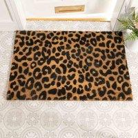 Artsy Doormats Country Home Leopard Doormat, Brown