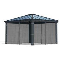 Palram - Canopia Canopia by Palram Dallas 4300 Garden Gazebo Netting Set 4Pc - Grey