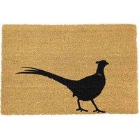 Artsy Doormats Country Home Pheasant Extra Large Grey Doormat, Brown