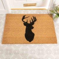 Artsy Doormats Country Home Stagshead Extra Large Grey Doormat, Brown