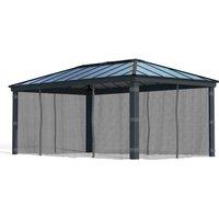 Palram - Canopia Canopia by Palram Dallas 6100 Garden Gazebo Netting Set 4Pc - Grey, Grey