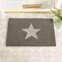 Artsy Doormats Grey Glitter Star Doormat, Brown