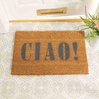Artsy Doormats Ciao Grey Doormat, Brown